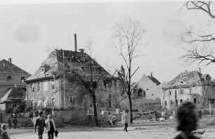 Zerstörungen Zweiter Weltkrieg - Luftangriff auf Karlsruhe am 02./03.09.1942. LS-Revier V. Beiertheimer Allee