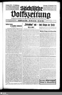 Sächsische Volkszeitung : für christliche Politik und Kultur