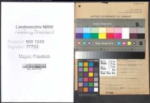 Entnazifizierung Friedrich Mayer , geb. 23.08.1901 (Kriminalsekretaer)