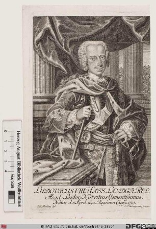 Bildnis Ludwig VIII., Landgraf von Hessen-Darmstadt (reg. 1739-68)