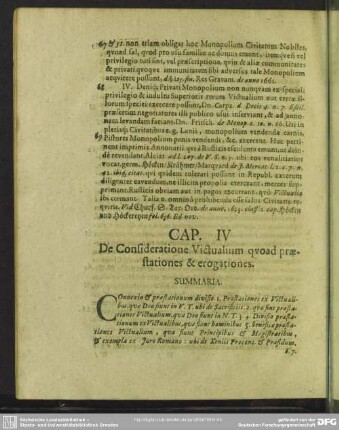 Cap. IV. De Consideratione Victualium quoad praestationes & erogationes