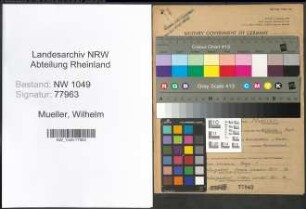 Entnazifizierung Wilhelm Mueller , geb. 02.06.1916 (Chemiearbeiter)