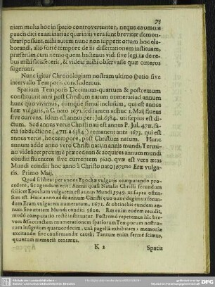Spatium Temporis Decimum-quartum & postremum constituunt anni post Christum natum numerati ad annum hunc quo vivimus ...