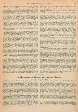 755-758 Die Überwindung des Nihilismus als Aufgabe der Theologie