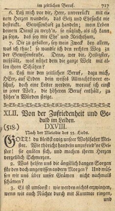 XLII. Von der Zufriedenheit und Geduld im Leiden