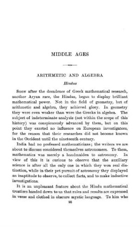 Arithmetic and Algebra.