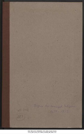Schrank II, Fach 22, Nr. 887 (Schriften Pietismus)