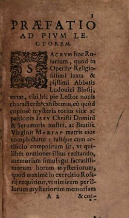 Francisci Ariae Tractatus de Rosario B. Virginis Mariae