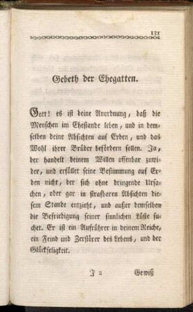 Gebeth der Ehegatten.