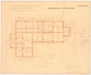 Neubau eines Wohnhauses für Staatsrat Gründgens im Bellevuepark, Berlin: Grundriss Kellergeschoss 1:100