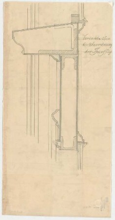 Thiersch, Friedrich von; München; Justizpalast - Türflügel (Schnitt)