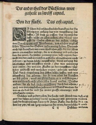 Von der flucht. Das erst capitel.