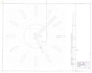 Schneider - Esleben, Paul; Düsseldorf, ARAG - Platz 1 (ehem. Brehmstr. 110); ARAG - Stufenhochhaus, Allgemeine Versicherungs-AG, Hauptverwaltung - Flachbau: Uhr (Ansicht)