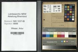 Entnazifizierung Artur Wieser , geb. 17.09.1905 ()