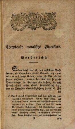 Theophrasts Moralische Charaktere