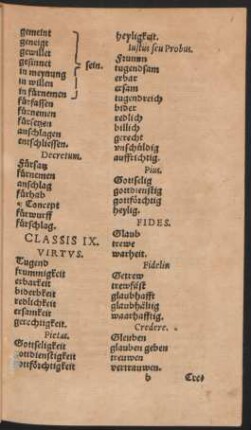 Classis IX. Virtus.