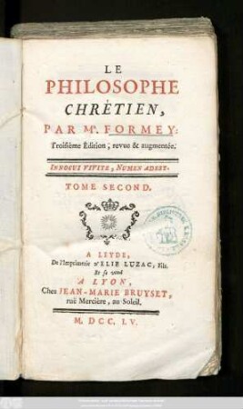 T. 2: Le Philosophe Chrétien