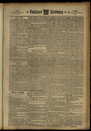Dritte Ausgabe vom Samstag, den 16. März 1912.