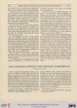 Das goldene Gewand der Königin Margaretha