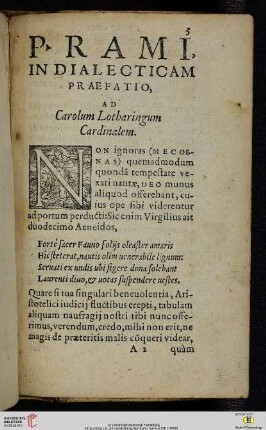 Praefatio, a Carolum Lotharingum Cardinalem