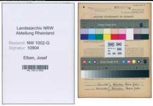 Entnazifizierung Josef Elben, geb. 14.09.1897 (Gastwirt)