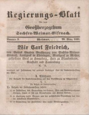 Nr. 9 : 20. März 1851