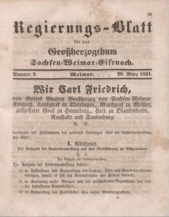 Nr. 9 : 20. März 1851