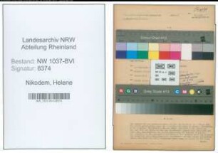 Entnazifizierung Helene Nikodem , geb. 11.05.1917 (Kontoristin)