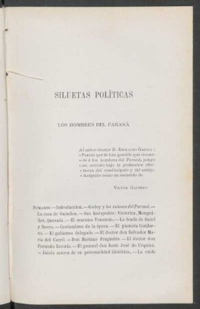 Siluetas políticas : Los hombres del Paraná