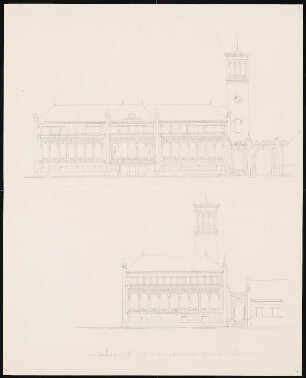 Herrenhaus, Lauchstädt: Vorder- und Seitenansicht