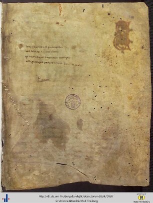 [1r] Nachtrag, 12. Jh.: Benutzerspruch.