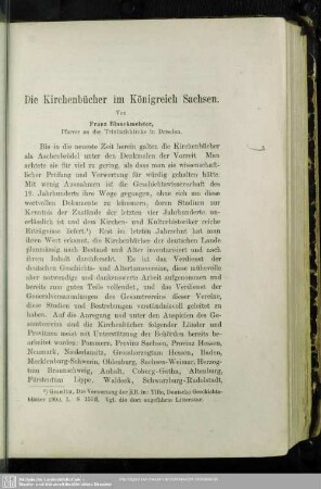 Die Kirchenbücher im Königreich Sachsen