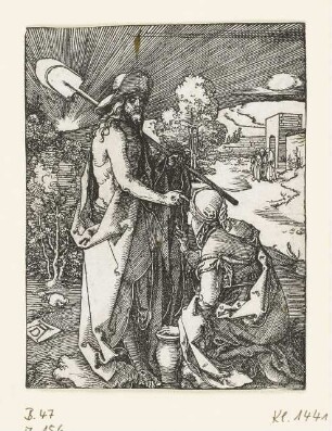 Christus erscheint Magdalena, Blatt 31 der Folge "Kleine Passion (vor dem Text)"