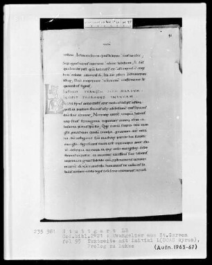 Prachtevangeliar aus Sankt Gereon — Initiale L (ucas syrus), Folio 95 recto