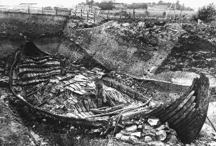 Oslo, Das Osebergschiff in der Ausgrabung (Dt. Vorzeit 54)