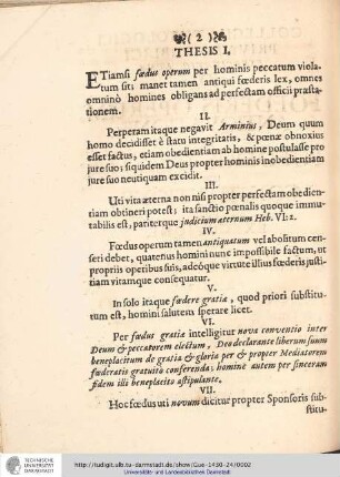Collegii Theologici Privato-Publici Exercitatio ; Exercitatio nona : De Foederis Operum Antiqvatione; Et Foederis Gratiæ tum Constitvtione, tum Executione