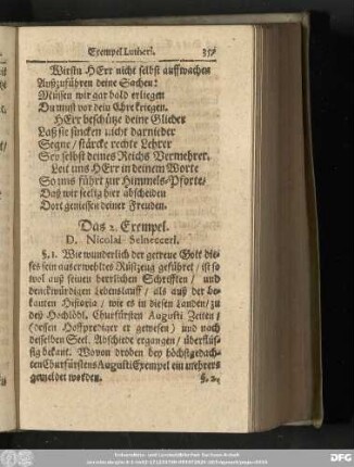 Das 2. Exempel. D. Nicolai Selnecceri.