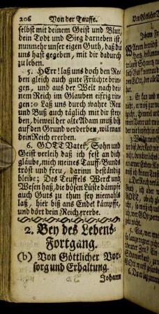 (b) Von Göttlicher Vorsorg und Erhaltung.