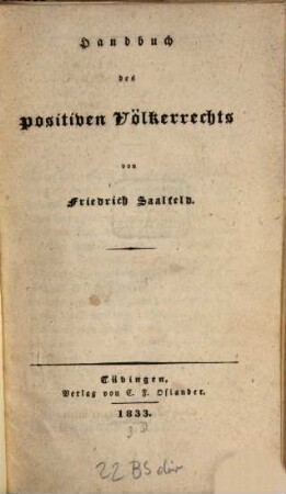 Handbuch des positiven Völkerrechts