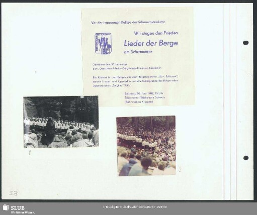 Konzert anläßlich des 50. Jahrestages der 1. deutschen Arbeiter-Bergsteiger-Kaukasus-Expedition (Bild 1) : Dirigent: Werner Matschke