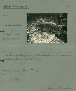 Foto einer Batterie-Stellung bei Weyermatt (Luftbild)