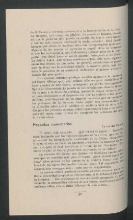 Pequeños comentarios