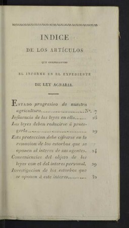 Indice de los articulos