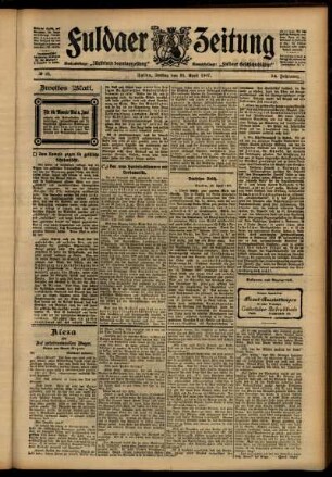 Zweite Ausgabe vom Freitag, den 26. April 1907.