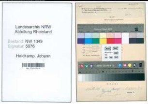 Entnazifizierung Johann Heidkamp , geb. 07.07.1908 (Haendler)