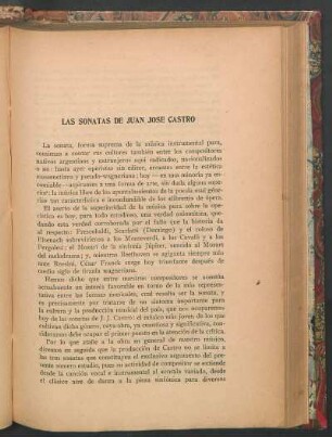 Las sonatas de Juan José Castro