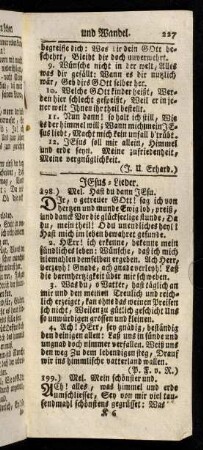 227-234, Jesus-Lieder