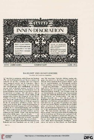 27: Baukunst und Kunstgewerbe