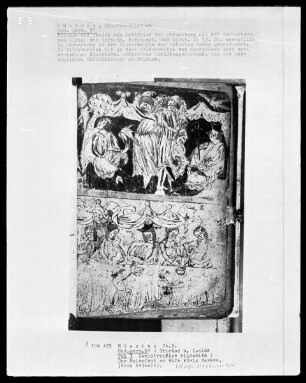 Tristan und Isolde — Zweistreifige Bildseite, das Maienfest am Hofe König Markes, Folio 7 recto — Das Maienfest am Hofe König Markes, Folio 7 recto