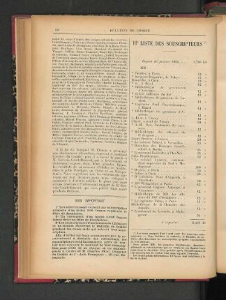 11e Liste des Souscripteurs.